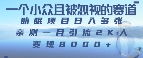 一个被严重低估的赛道，卖助睡眠实例教程日入三位数之上