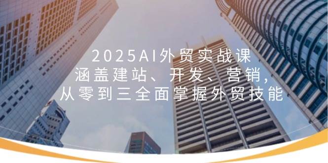 2025AI出口外贸实战演练课：包含建网站、开发设计、营销推广, 从零到三全面了解出口外贸专业技能