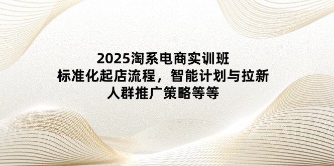 （14522期）2025淘宝电子商务实培训班：规范化出单步骤，智能化计划和引流，群体营销推广策略等