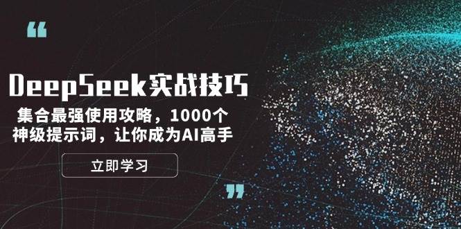 DeepSeek实战经验：结合最牛应用攻略大全，1000个极品引导词，让自己成为AI大神