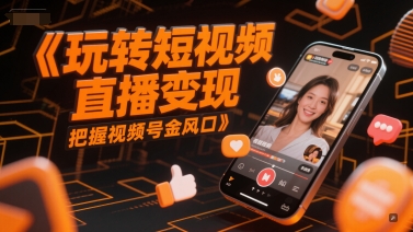 轻松玩短视频带货转现，掌握微信视频号金出风口