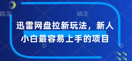 迅雷网盘拉新模式，新手菜鸟最易上手项目