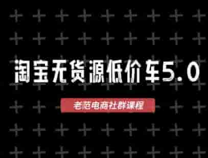 淘宝无货源价车5.0，?2025最新VIP淘宝无货源课程，1688代发，蓝海选品，零成本创业首选（更新）
