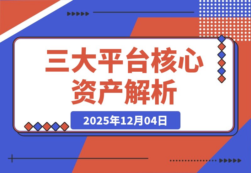 【2025.12.04】为什么你的流量总在“空转”?因为你没搞懂这3个平台的核心资产
