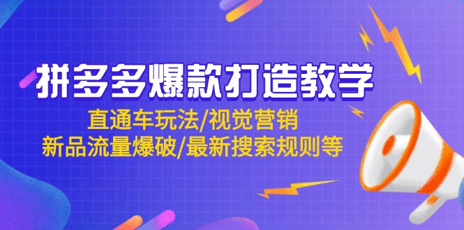 （14681期）拼多多爆款打造出课堂教学：淘宝直通车游戏玩法/视觉设计/新产品总流量工程爆破/全新搜索规则等