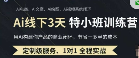 AI实战培训第20-21期线下推广，0基本家庭保姆级实例教程，3月全新梳理，营销获客、降低成本、打造出超级个体