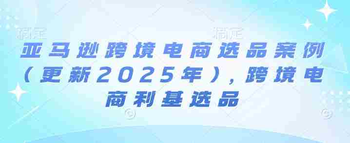 亚马逊跨境电商选品案例(更新2025年10月)，跨境电商利基选品