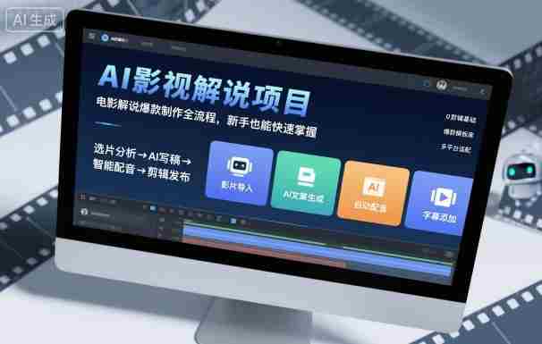 AI影视解说项目，电影解说爆款制作全流程，新手也能快速掌握