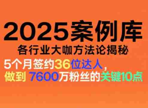 2025案例库，收录各行业大咖的方法论，各行业大咖方法论揭秘