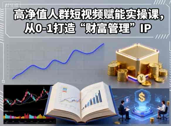 高净值人群短视频赋能实操课，从0-1打造“财富管理”IP