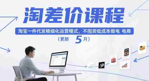 淘差价课程，淘宝一件代发精细化运营模式，不囤货低成本做电商（更新10月）