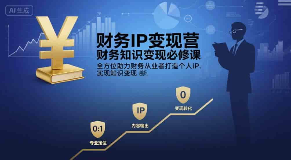 财务IP变现营，财务知识变现必修课，全方位助力财务从业者打造个人IP，实现知识变现