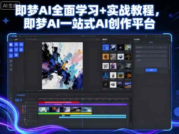 即梦AI全面学习+实战教程，即梦AI一站式AI创作平台