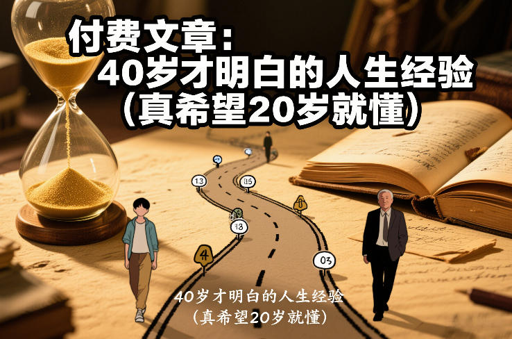 付费文章：40岁才明白的人生经验（真希望20岁就懂）